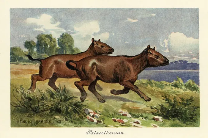 Framed Print : Palaeotherium, extinct genus of perissodactyl ungulate Framed Print : Palaeotherium, extinct genus of perissodactyl ungulate