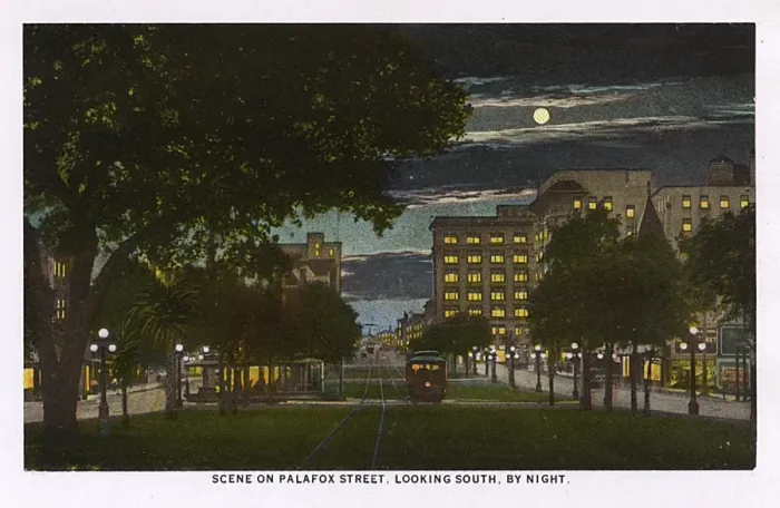 Framed Print : Palafox Street by night, Pensacola, Florida, USA Framed Print : Palafox Street by night, Pensacola, Florida, USA