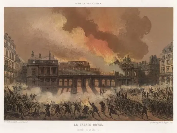 Framed Print : Palais Royal Ablaze Framed Print : Palais Royal Ablaze
