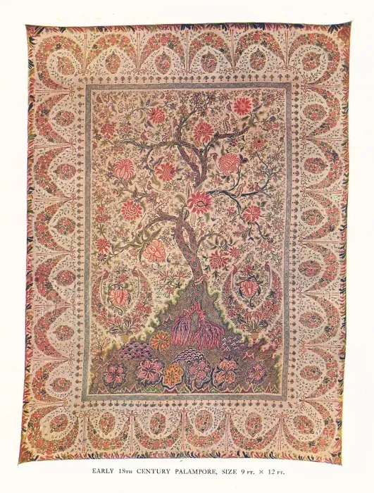 Framed Print : Palampore. An illustration of an early 18th century palampore Framed Print : Palampore. An illustration of an early 18th century palampore