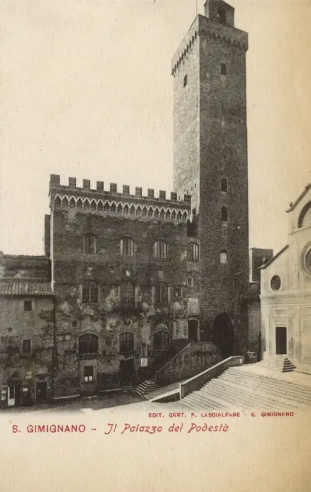 Framed Print : Palazzo del Podesta, San Gimignano, Tuscany, Italy