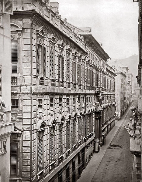 Palazzo Reale, Genoa, Italy circa 1880s. Date: circa 1880s