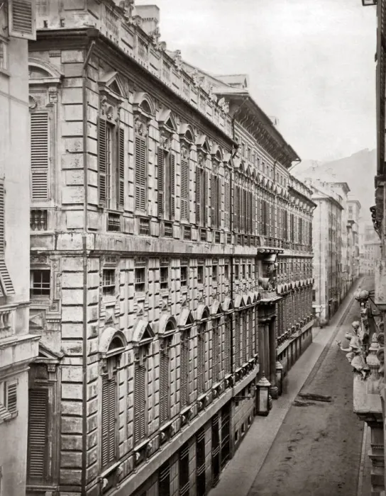 Framed Print : Palazzo Reale, Genoa, Italy circa 1880s. Date: circa 1880s Framed Print : Palazzo Reale, Genoa, Italy circa 1880s. Date: circa 1880s