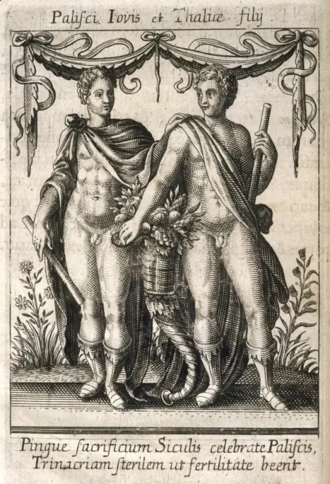 Framed Print : PALICI. The PALICI, sons of Zeus and Thalia, whose oracle was consulted Framed Print : PALICI. The PALICI, sons of Zeus and Thalia, whose oracle was consulted