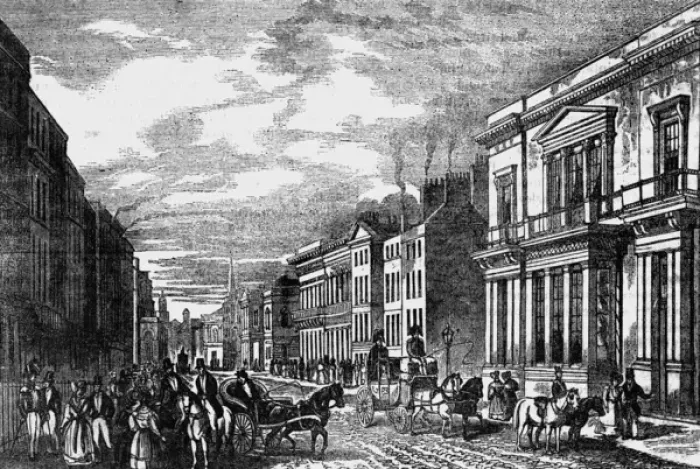 Framed Print : PALL MALL. Looking west down Pall Mall, with the Carlton and other club premises Framed Print : PALL MALL. Looking west down Pall Mall, with the Carlton and other club premises