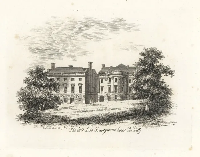 Framed Print : Palladian houses at 105 and 106 Piccadilly, London, 1807