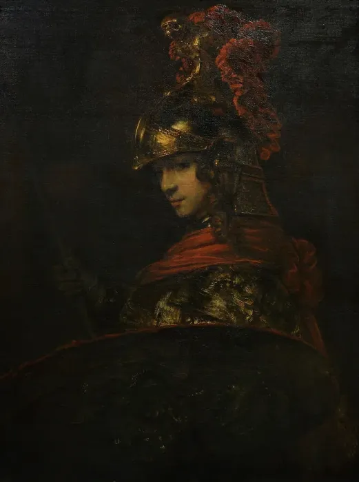 Framed Print : Pallas Athena, circa 1657, by Rembrandt (1606-1669). Detail Framed Print : Pallas Athena, circa 1657, by Rembrandt (1606-1669). Detail