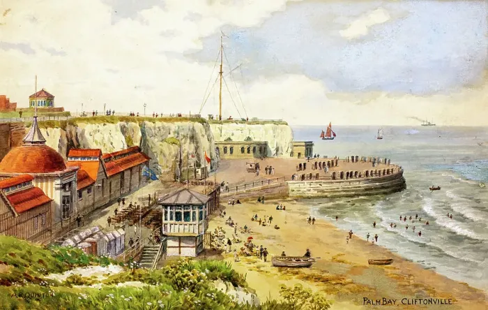 Framed Print : Palm Bay, Cliftonville, Margate, Kent Framed Print : Palm Bay, Cliftonville, Margate, Kent