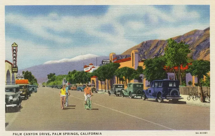 Framed Print : Palm Canyon Drive, Palm Springs, California, USA Framed Print : Palm Canyon Drive, Palm Springs, California, USA