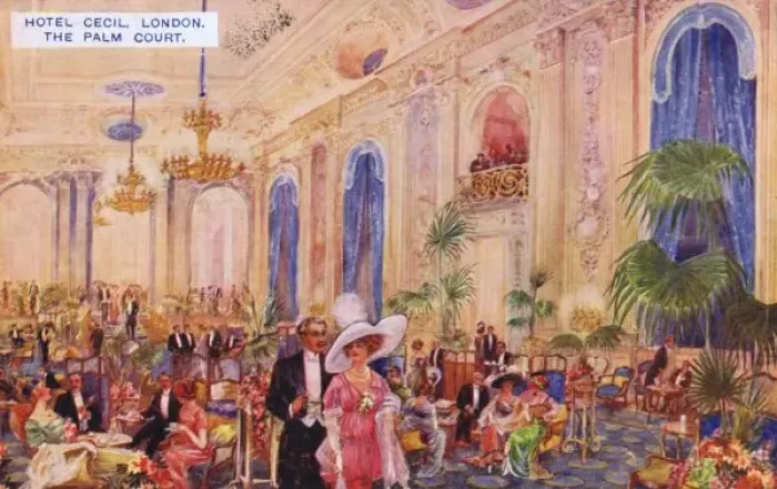 Framed Print : The Palm Court of the Hotel Cecil, London Framed Print : The Palm Court of the Hotel Cecil, London