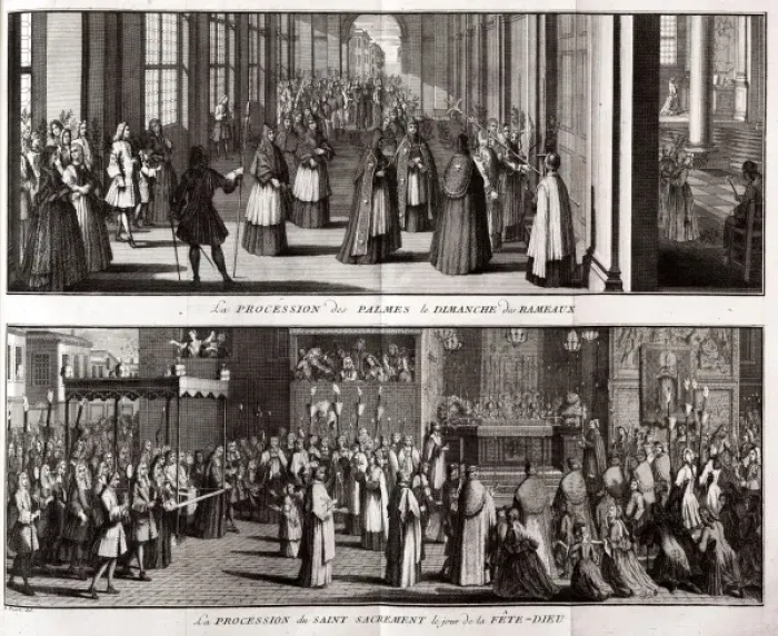 Framed Print : Palm Sunday procession in France Framed Print : Palm Sunday procession in France