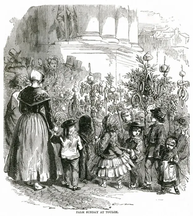 Framed Print : Palm Sunday at Toulon, France 1858 Framed Print : Palm Sunday at Toulon, France 1858