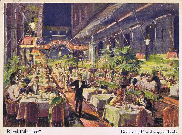 The Palm Terrace at the Grand Hotel Royal, Budapest, 1920s