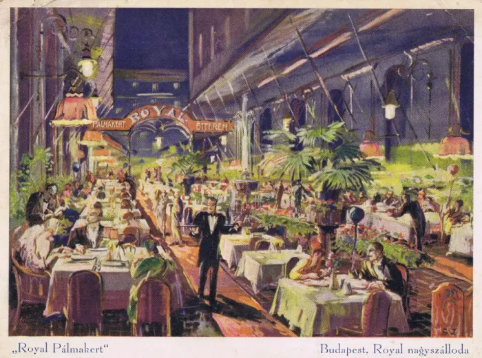 Framed Print : The Palm Terrace at the Grand Hotel Royal, Budapest, 1920s Framed Print : The Palm Terrace at the Grand Hotel Royal, Budapest, 1920s