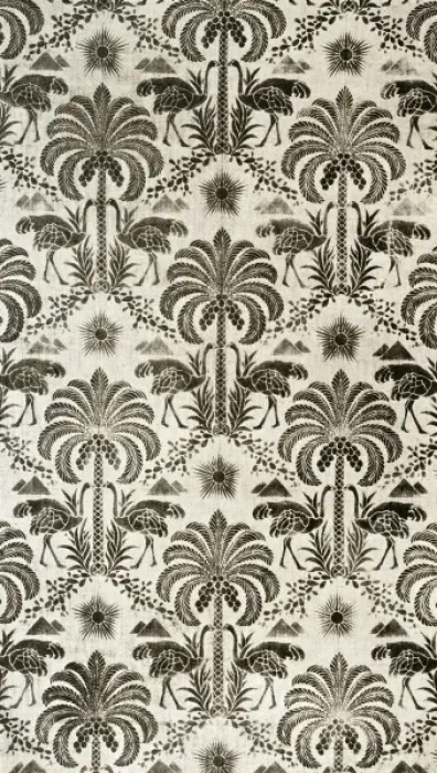 Framed Print : Palm tree and ostrich pattern Framed Print : Palm tree and ostrich pattern