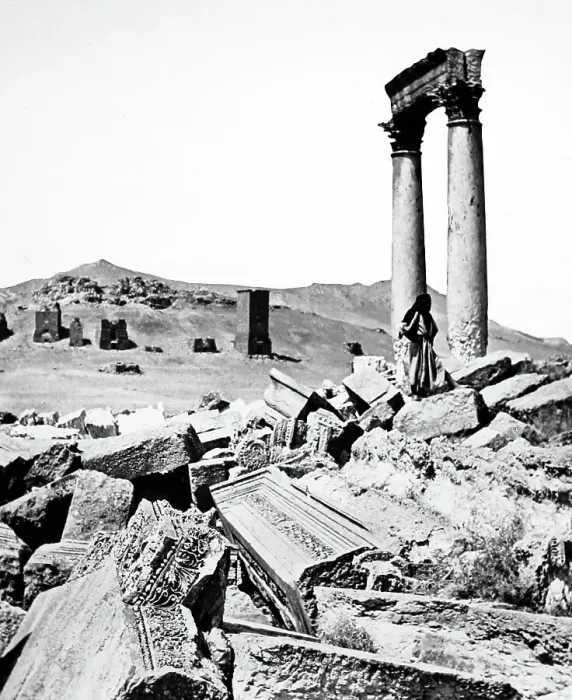Framed Print : Palmyra Temple site, Syria, Victorian period Framed Print : Palmyra Temple site, Syria, Victorian period
