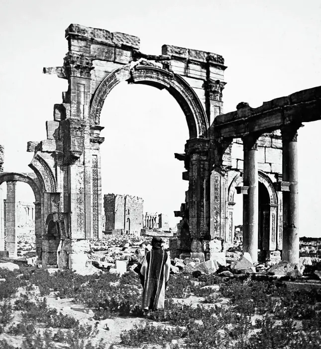 Framed Print : Palmyra Temple site, Syria, Victorian period Framed Print : Palmyra Temple site, Syria, Victorian period