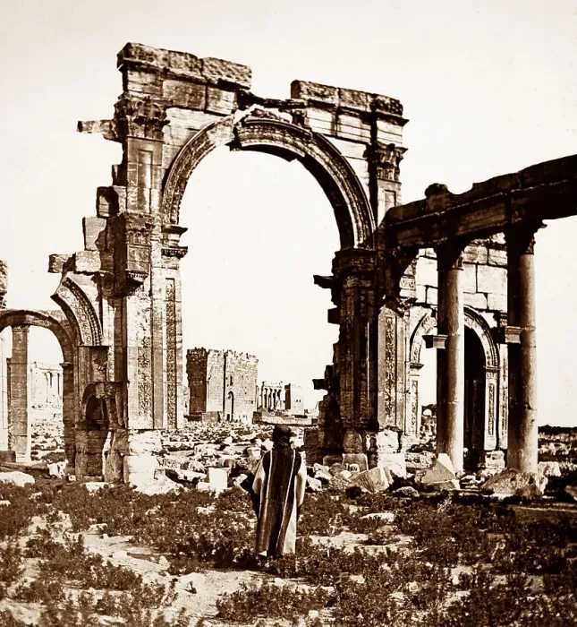 Framed Print : Palmyra Temple site, Syria, Victorian period Framed Print : Palmyra Temple site, Syria, Victorian period