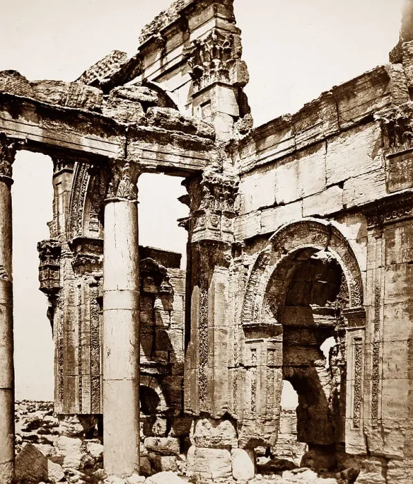 Framed Print : Palmyra Temple site, Syria, Victorian period Framed Print : Palmyra Temple site, Syria, Victorian period