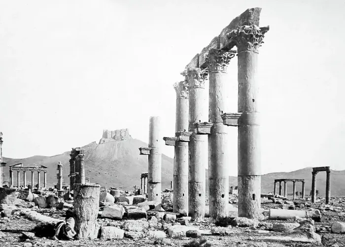 Framed Print : Palmyra Temple site, Syria, Victorian period Framed Print : Palmyra Temple site, Syria, Victorian period