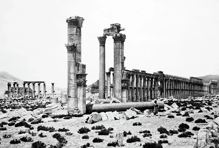 Framed Print : Palmyra Temple site, Syria, Victorian period Framed Print : Palmyra Temple site, Syria, Victorian period