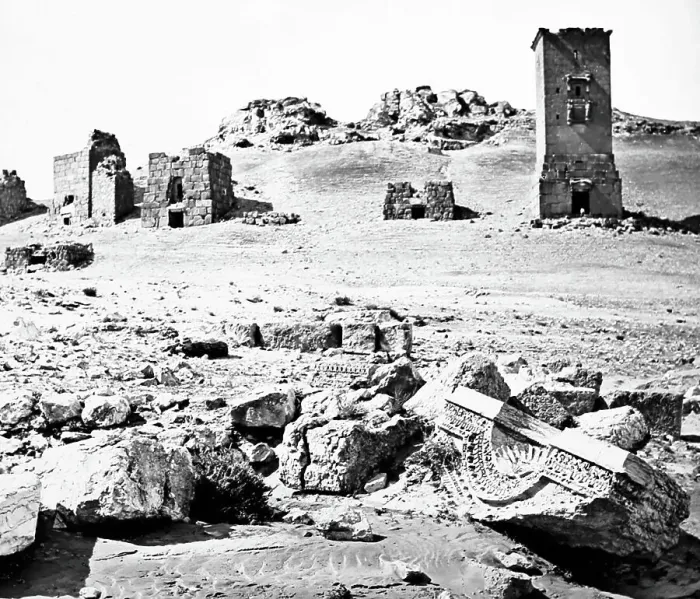 Framed Print : Palmyra Temple site, Syria, Victorian period Framed Print : Palmyra Temple site, Syria, Victorian period