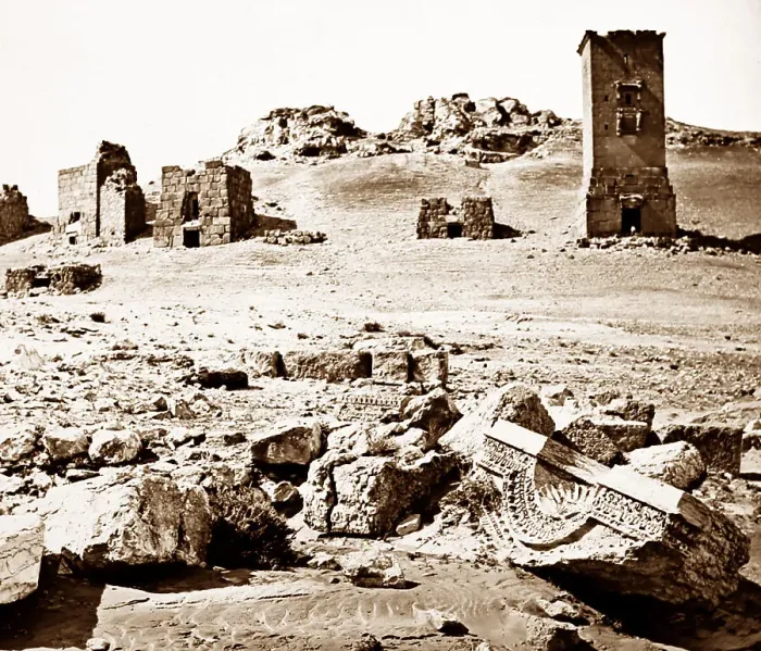 Framed Print : Palmyra Temple site, Syria, Victorian period Framed Print : Palmyra Temple site, Syria, Victorian period