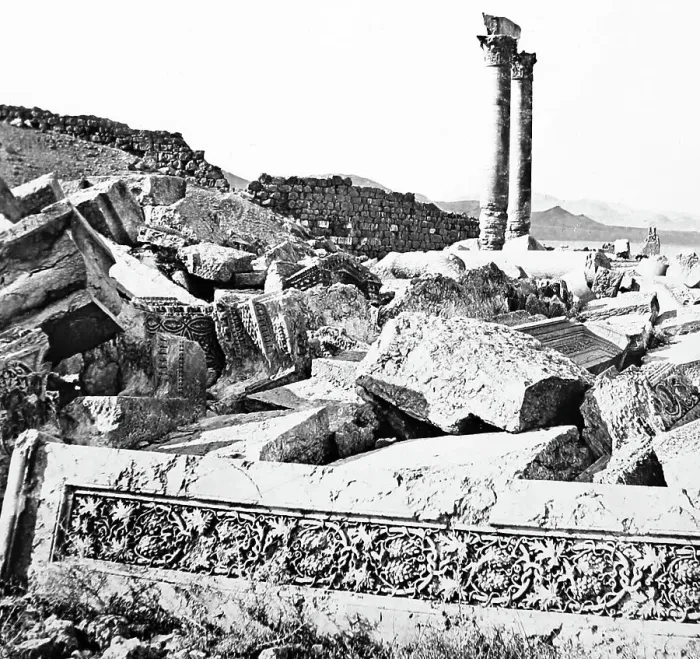 Framed Print : Palmyra Temple site, Syria, Victorian period Framed Print : Palmyra Temple site, Syria, Victorian period
