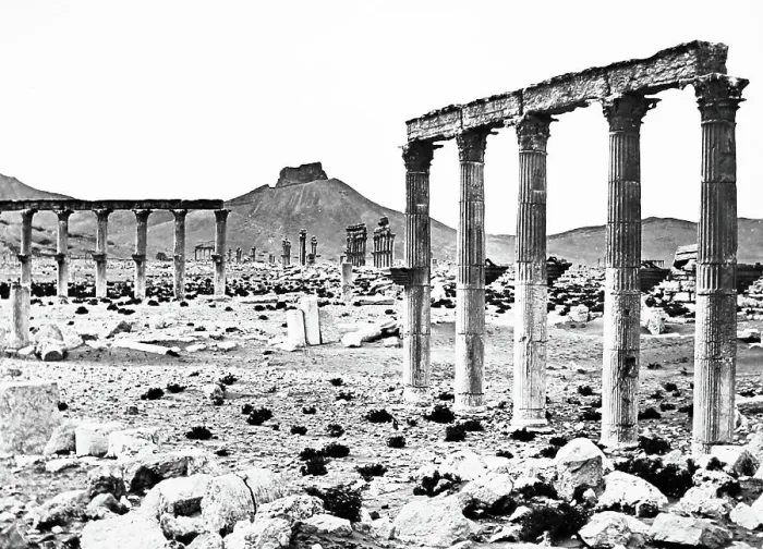 Framed Print : Palmyra Temple site, Syria, Victorian period Framed Print : Palmyra Temple site, Syria, Victorian period