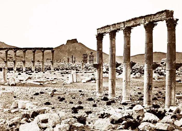 Framed Print : Palmyra Temple site, Syria, Victorian period Framed Print : Palmyra Temple site, Syria, Victorian period