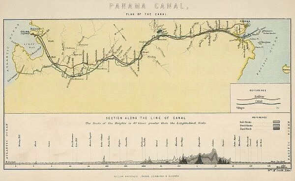 Panama Canal Map 1890