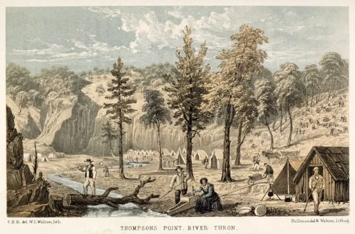 Framed Print : Panning for gold at Thompsons Point, on the River Turon in New South Wales Framed Print : Panning for gold at Thompsons Point, on the River Turon in New South Wales