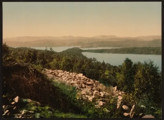 Framed Print : Panorama from Bolkesjo, Telemarken (i. e, Telemark), Norway Framed Print : Panorama from Bolkesjo, Telemarken (i. e, Telemark), Norway
