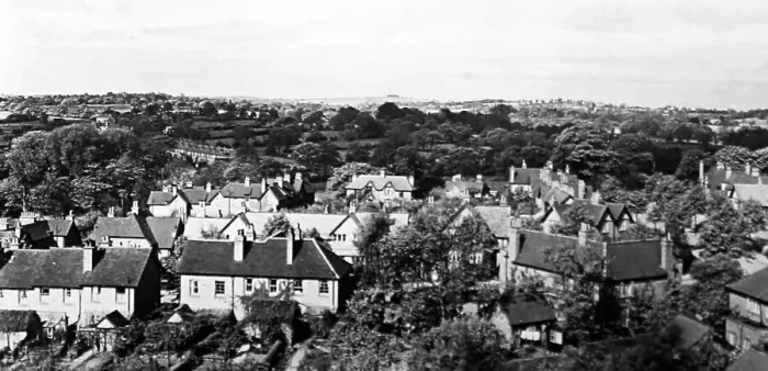 Framed Print : Panorama, Bournville village Framed Print : Panorama, Bournville village