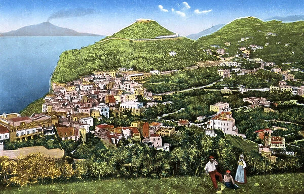 Panorama of Capri, Italy