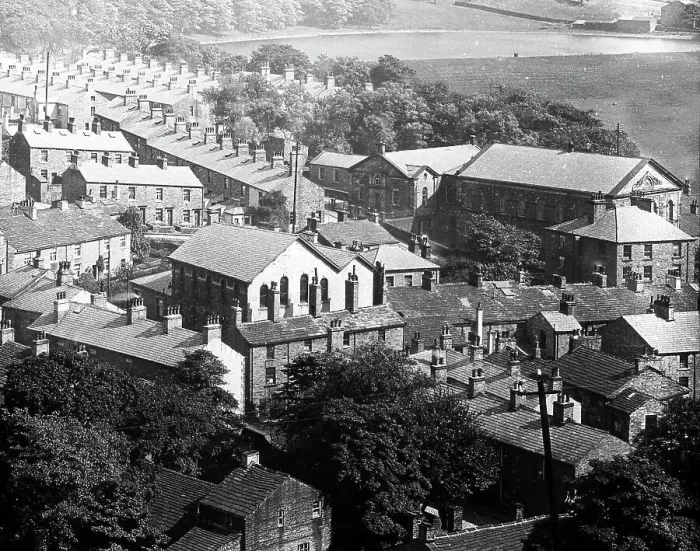 Framed Print : Panorama of Crawshawbooth, Rossendale, early 1900s Framed Print : Panorama of Crawshawbooth, Rossendale, early 1900s