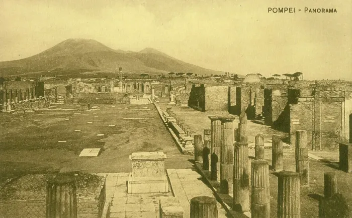 Framed Print : Panorama of the excavated Roman town of Pompeii Framed Print : Panorama of the excavated Roman town of Pompeii