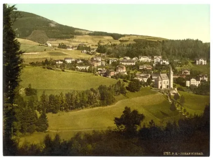 Framed Print : Panorama, Johanisbad, Riesengebirge, Germany (i. e. Janske L Framed Print : Panorama, Johanisbad, Riesengebirge, Germany (i. e. Janske L