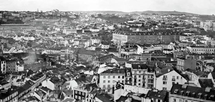 Framed Print : Panorama of Lisbon, Portugal, early 1900s Framed Print : Panorama of Lisbon, Portugal, early 1900s