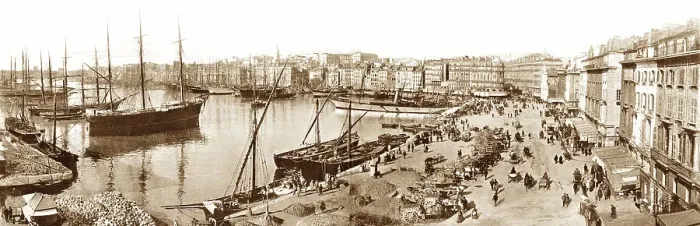 Framed Print : Panorama of Marseilles Victorian period Framed Print : Panorama of Marseilles Victorian period