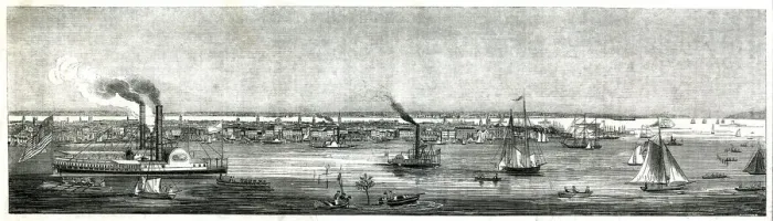 Framed Print : Panorama of New York from the North River Framed Print : Panorama of New York from the North River
