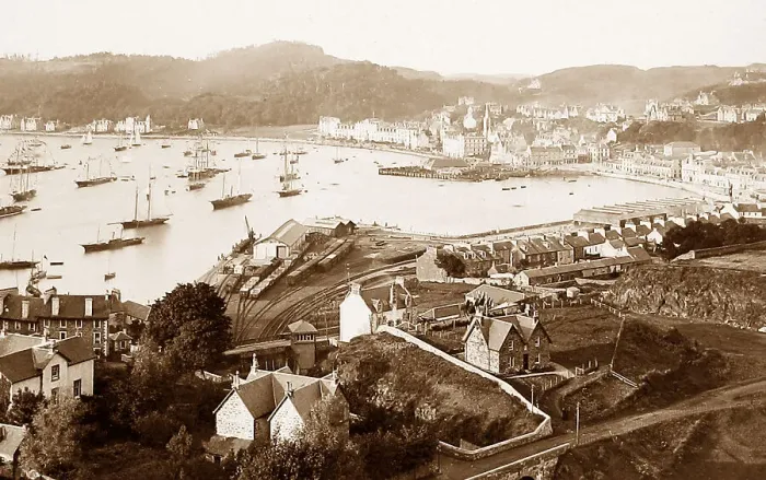 Framed Print : Panorama of Oban Bay, Scotland Framed Print : Panorama of Oban Bay, Scotland