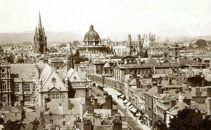 Framed Print : Panorama of Oxford, Victorian period Framed Print : Panorama of Oxford, Victorian period