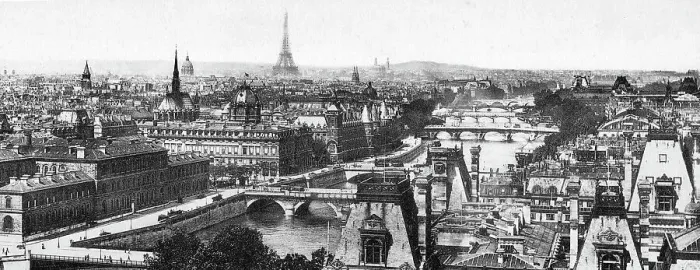 Framed Print : Panorama of Paris, France, early 1900s Framed Print : Panorama of Paris, France, early 1900s