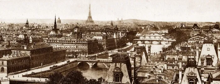 Framed Print : Panorama of Paris, France, early 1900s Framed Print : Panorama of Paris, France, early 1900s