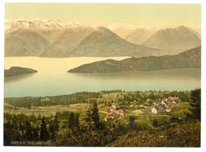 Framed Print : Panorama of Rigi Kaltbad and the Lake of the Four Cantons, f Framed Print : Panorama of Rigi Kaltbad and the Lake of the Four Cantons, f