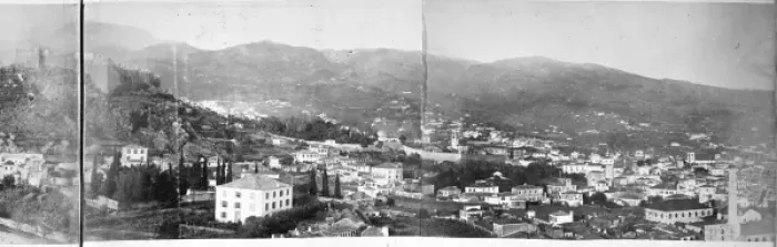 Framed Print : Panoramic: Landscape in Madeira 1873 Framed Print : Panoramic: Landscape in Madeira 1873