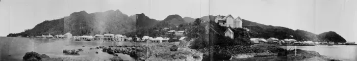Framed Print : Panoramic: Levuka, Ovalau Island, Fiji Framed Print : Panoramic: Levuka, Ovalau Island, Fiji