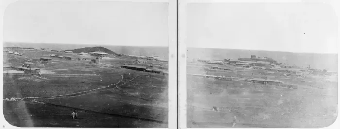 Framed Print : Panoramic: Navy Garrison on Ascension Island Framed Print : Panoramic: Navy Garrison on Ascension Island