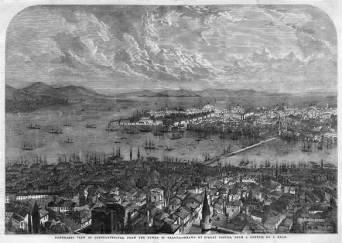 Framed Print : Panoramic View of Constantinople 1853 Framed Print : Panoramic View of Constantinople 1853